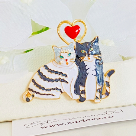 Brosa Pisici Indragostite, Brose Dama, Brose Elegante [2]