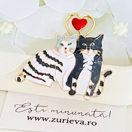 Brosa Pisici Indragostite, Brose Dama, Brose Elegante [3]