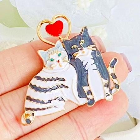 Brosa Pisici Indragostite, Brose Dama, Brose Elegante [1]