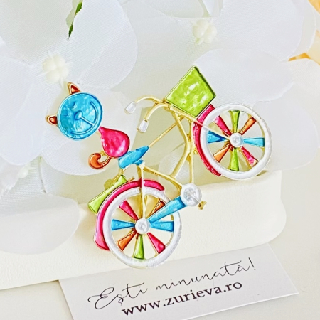 Brosa Pisica pe Bicicleta, Brose Dama, Brose Elegante [4]