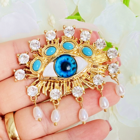 Brosa Ochi Albastru, Brosa Dama Femei [1]