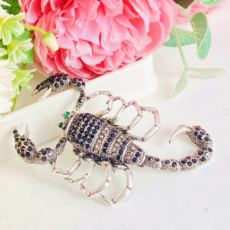 Brosa Scorpion Argintiu, Brosa Dama Femei [5]