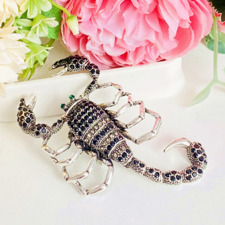 Brosa Scorpion Argintiu, Brosa Dama Femei [1]