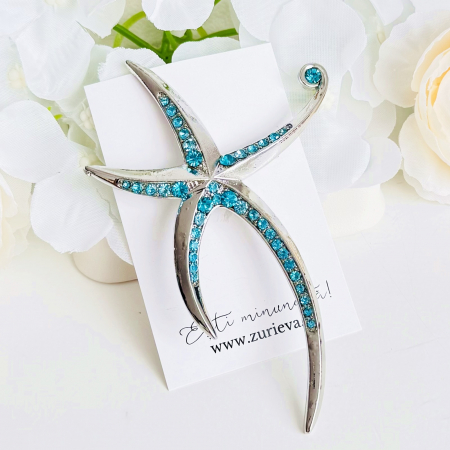 Brosa Stea de Mare Argintie, Brosa Statement, Brose Femei