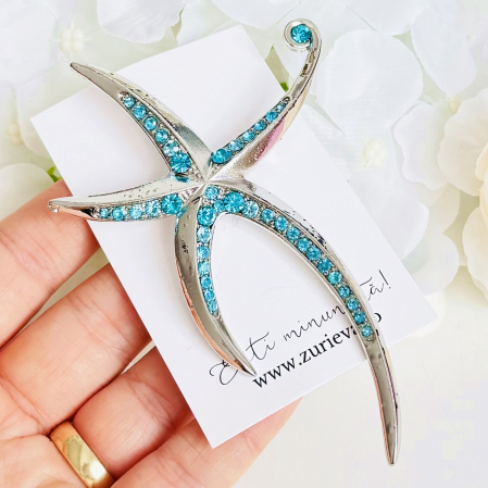 Brosa Stea de Mare Argintie, Brosa Statement, Brose Femei [2]