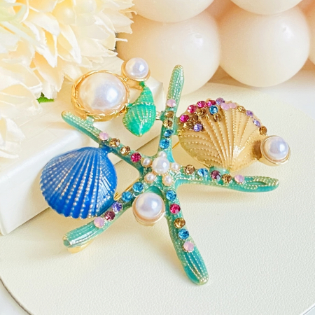 Brosa Stea de Mare, Starfish, Brosa Dama Femei [3]