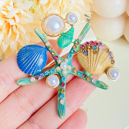 Brosa Stea de Mare, Starfish, Brosa Dama Femei [2]