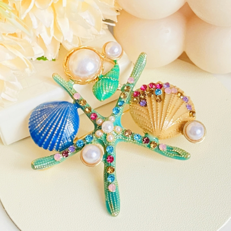 Brosa Stea de Mare, Starfish, Brosa Dama Femei [1]