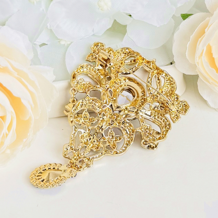 Brosa Statement Cristale Albastre, Brosa Dama, Brose Elegante [6]