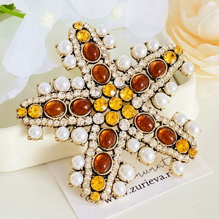 Brosa Stea Maro & Perle, Brose Dama, Brose Elegante [3]