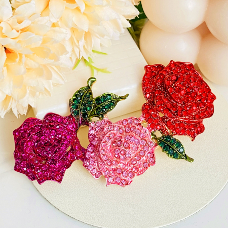 BROSE - Brosa Trandafiri Roz, Rosii, Brose Dama, Brose Elegante