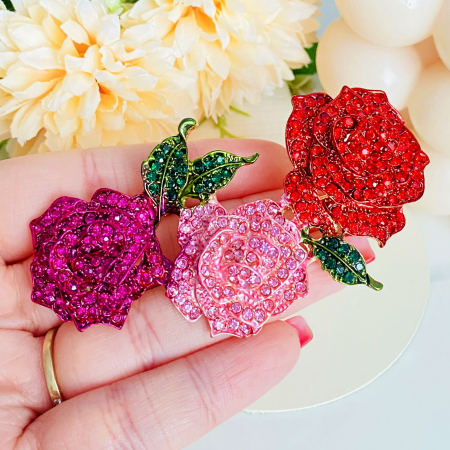 Brosa Trandafiri Roz, Rosii, Brose Dama, Brose Elegante [2]