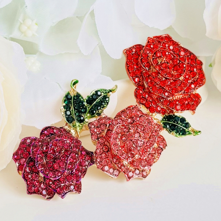 Brosa Trandafiri Roz, Rosii, Brose Dama, Brose Elegante [7]