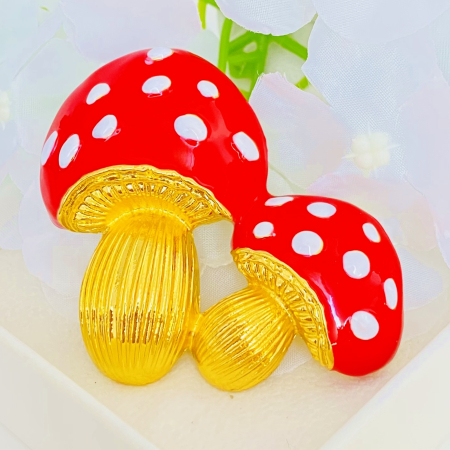 Brosa Ciupercute Rosii, Brosa Statement Dama Femei [3]