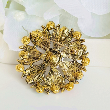 Brosa Floare Cristale Multicolore, Brosa Dama Femei, Brose Statement [4]