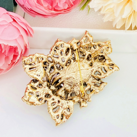 Brosa Cristale Verde Smarald, Brosa Statement, Brose Femei [6]