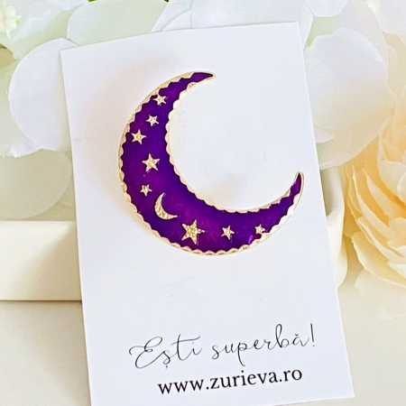 Brosa Semiluna Mov, Brose Dama, Brose Elegante [5]