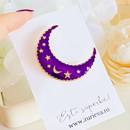 Brosa Semiluna Mov, Brose Dama, Brose Elegante [6]