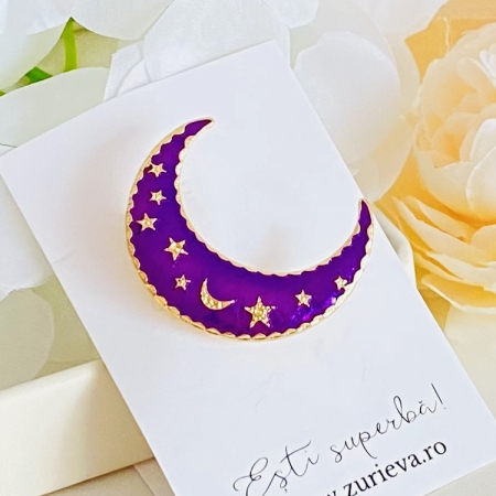 Brosa Semiluna Mov, Brose Dama, Brose Elegante [4]