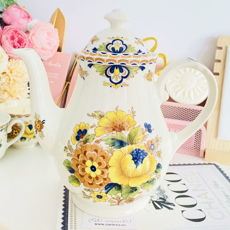 VINTAGE HOME - Ceainic Portelan Vintage Ceranova, Decoratiuni Vintage