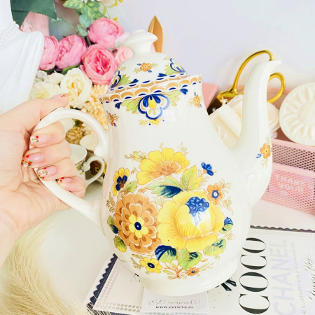 Ceainic Portelan Vintage Ceranova, Decoratiuni Vintage [2]