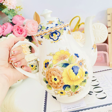 Ceainic Portelan Vintage Ceranova, Decoratiuni Vintage [8]