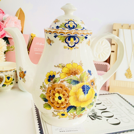 Ceainic Portelan Vintage Ceranova, Decoratiuni Vintage [3]