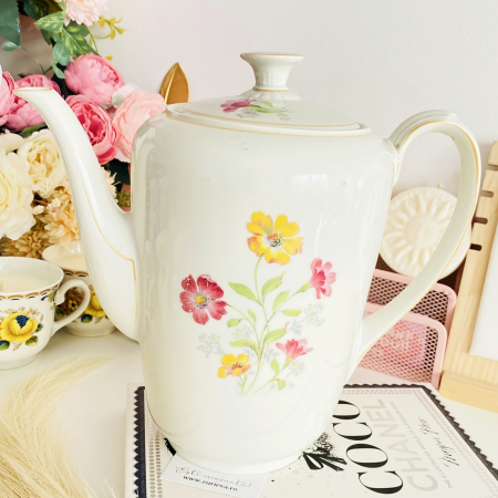 Ceainic Portelan Vintage Bavaria - Flori, Decoratiuni Vintage [1]