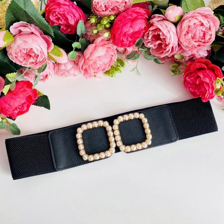 Centura Elastica - Catarama Perle, Curea Dama, Curele Femei [2]