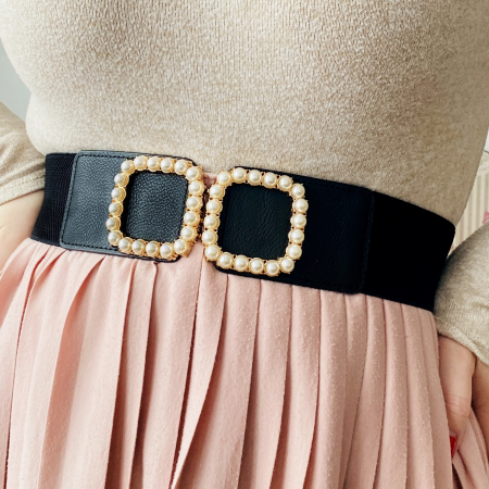 Centura Elastica - Catarama Perle, Curea Dama, Curele Femei [0]