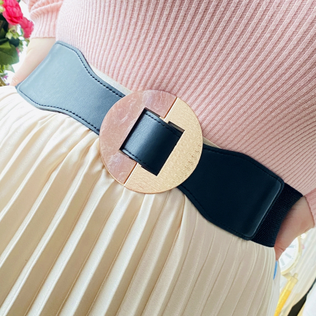 CENTURI - Centura Elastica Neagra - Catarama Aurie, Curea Dama, Curele Femei