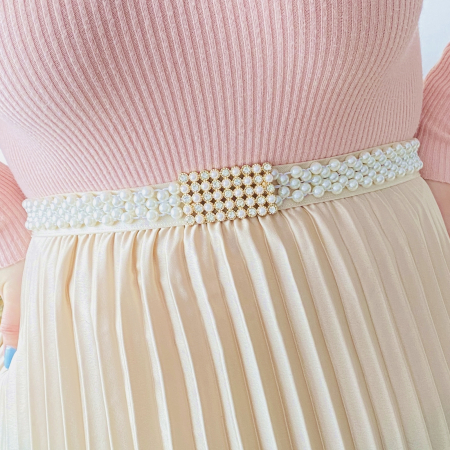 Centura Elastica Perlute - Dreptunghi, Curea Dama, Curele Femei [1]