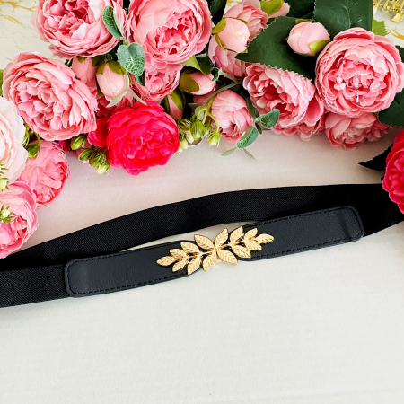 CENTURI - Centura Elastica Neagra - Frunzulite Aurii, Curea