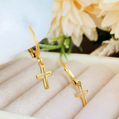Cercei Mini Cruciulite - Otel Inoxidabil, Cercei Surub, Cercei Dama, Bijuterii Inox [7]
