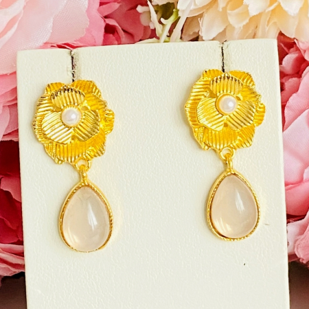 Cercei Flori Aurii, Cercei Dama, Bijuterii Femei [1]