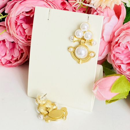 Cercei Lungi Perlute Albe, Cercei Dama, Bijuterii Femei [6]