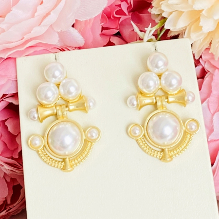 Cercei Lungi Perlute Albe, Cercei Dama, Bijuterii Femei [2]