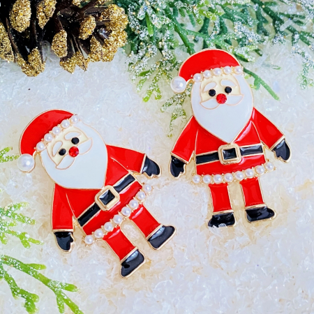 BIJUTERII - Cercei Mos Craciun XL, Cercei Secret Santa, Cercei Dama
