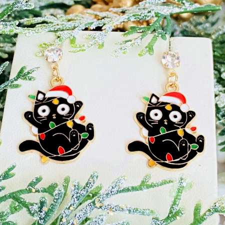 Cercei Pisicute Craciun, Cercei Craciun Secret Santa, Cercei Dama [2]