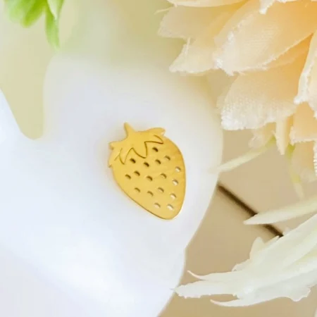 Cercei Capsuni Aurii - Otel Inoxidabil, Cercei Surub, Cercei Dama, Bijuterii Inox [3]