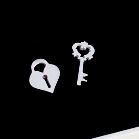 BIJUTERII OTEL INOXIDABIL - Cercei Cheie & Lacat - Otel Inoxidabil, Cercei Surub, Cercei Dama, Bijuterii Inox