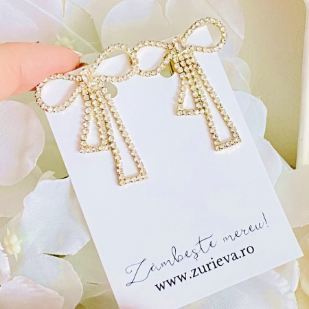 CERCEI - Cercei Clips Fundite Cristale, Cercei Dama, Bijuterii Femei