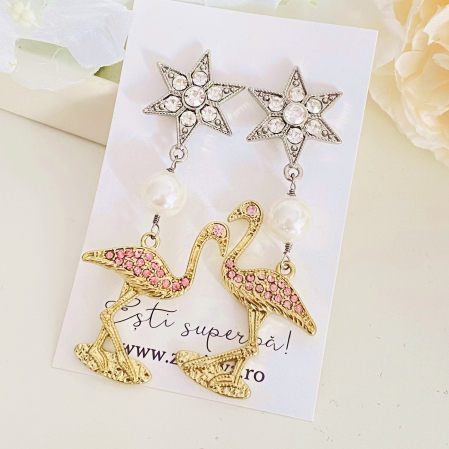 Cercei Flamingo, Cercei Dama, Bijuterii Femei [3]