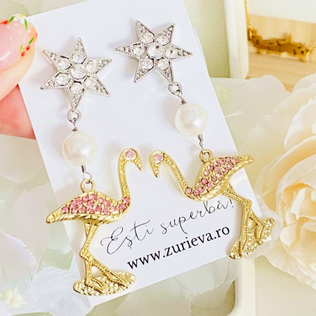 Cercei Flamingo, Cercei Dama, Bijuterii Femei [2]