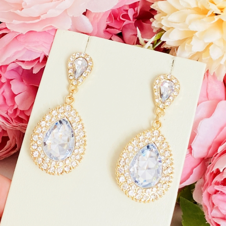 Cercei Cristale Albe, Cercei Dama, Bijuterii Femei [4]