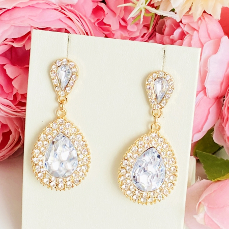 Cercei Cristale Albe, Cercei Dama, Bijuterii Femei [5]