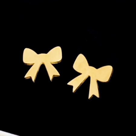 Cercei Funde Aurii - Otel Inoxidabil, Cercei Surub, Cercei Dama, Bijuterii Inox [2]