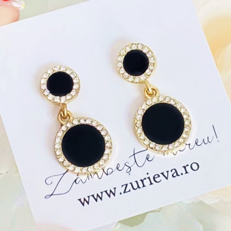 CERCEI - Cercei Elise Negri, Cercei Dama, Bijuterii Femei