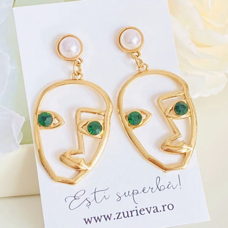 CERCEI - Cercei Fete Aurii, Cercei Dama, Bijuterii Femei