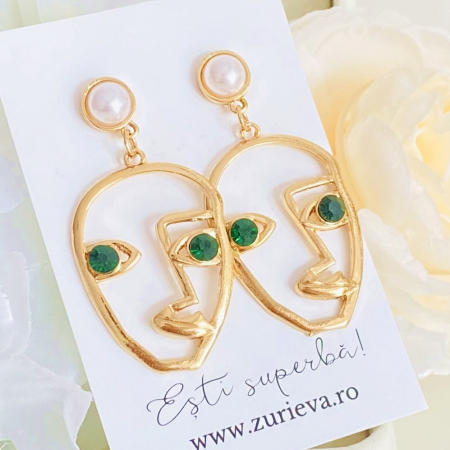 Cercei Fete Aurii, Cercei Dama, Bijuterii Femei [3]